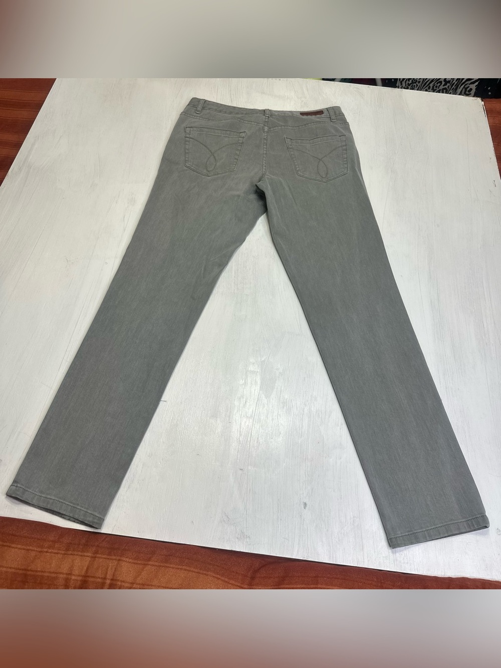 Calvin Klein Jeans Boyfriend Gray Denim Pants Women’s Size 10 Stretch - Picture 3 of 13